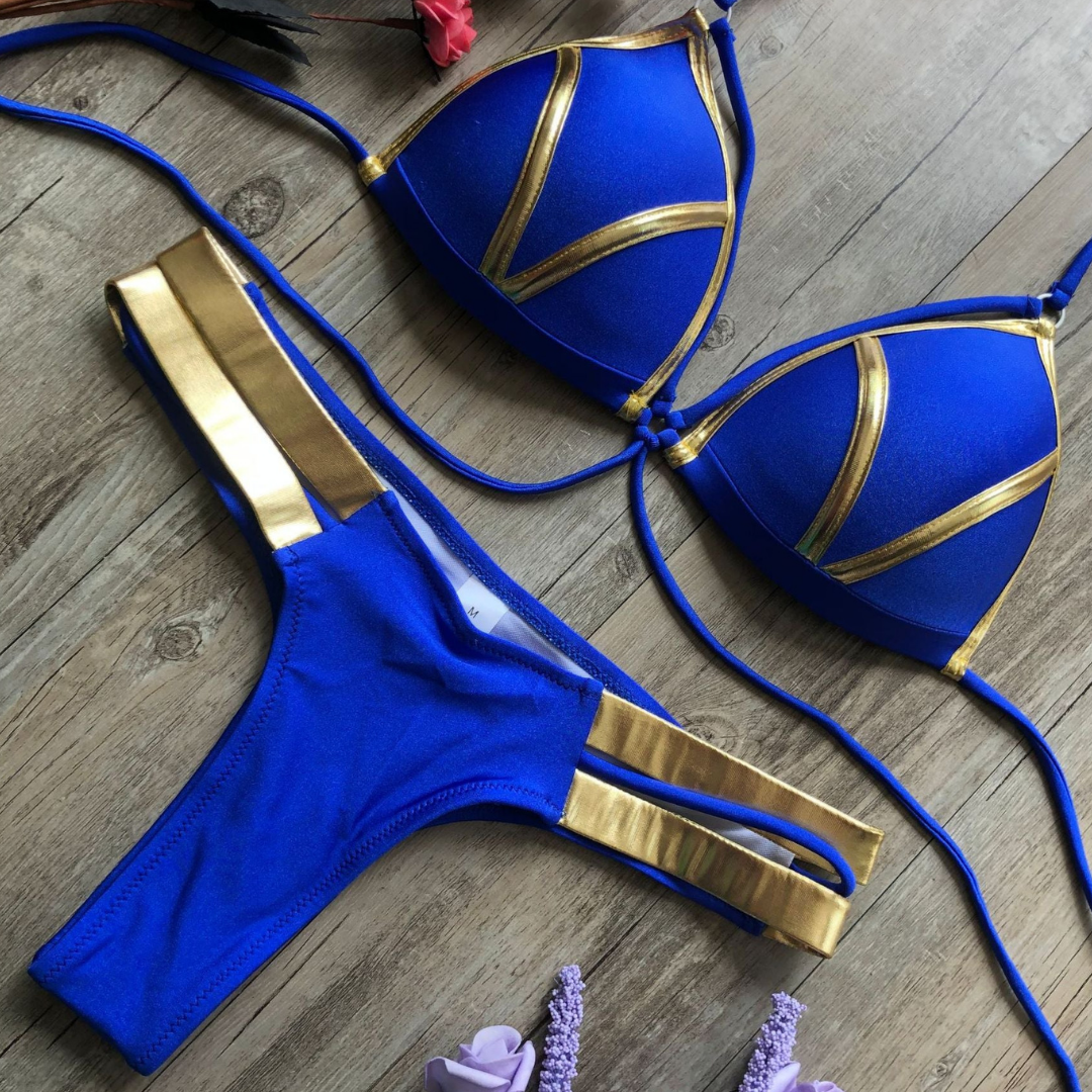 Dame Tredelt Bikini Sett Komfortabel