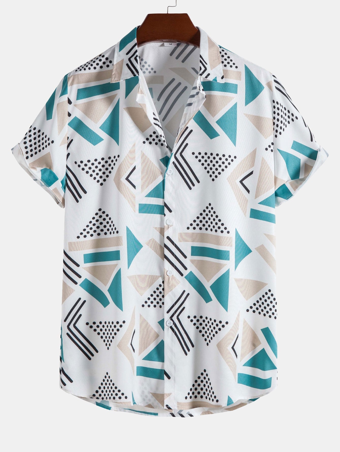 Even | Herreskjorte med geometrisk mønster og badeshorts