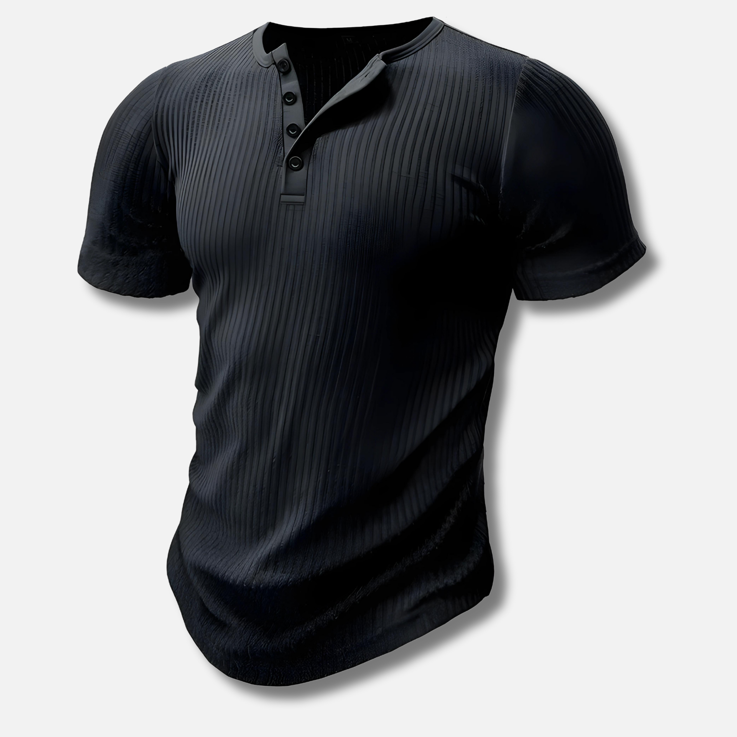 Hugo | Henley T-skjorte med muskelpassform for menn