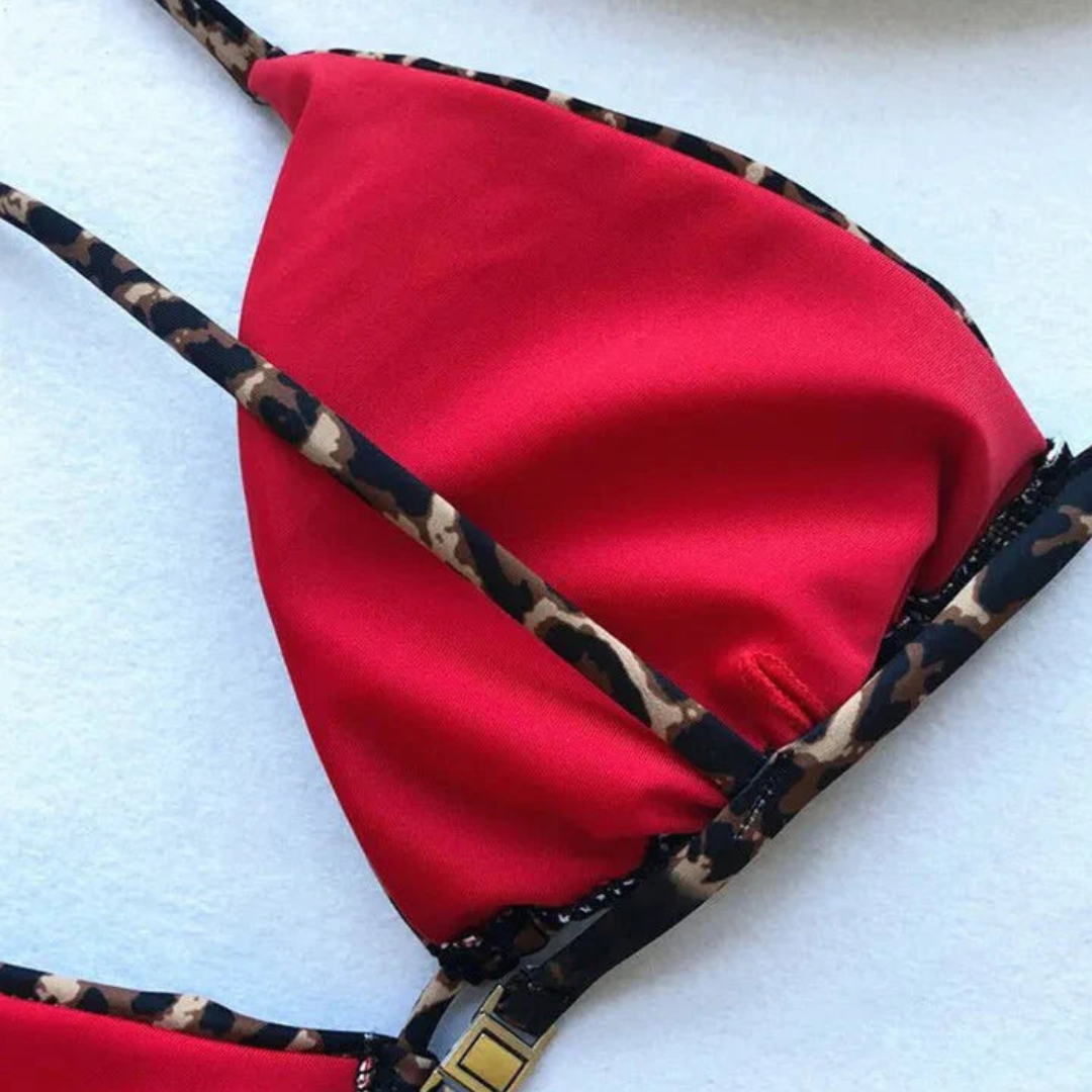 Leopardmønstret Bikini Sett for Kvinner Komfortabel