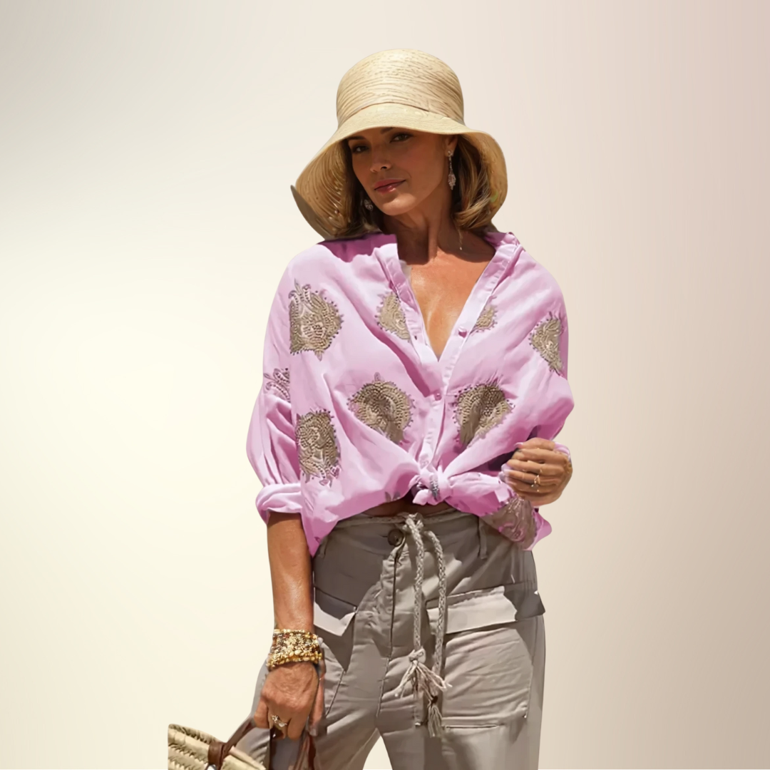 Alma | Luftig Damebluse i Stilig Design