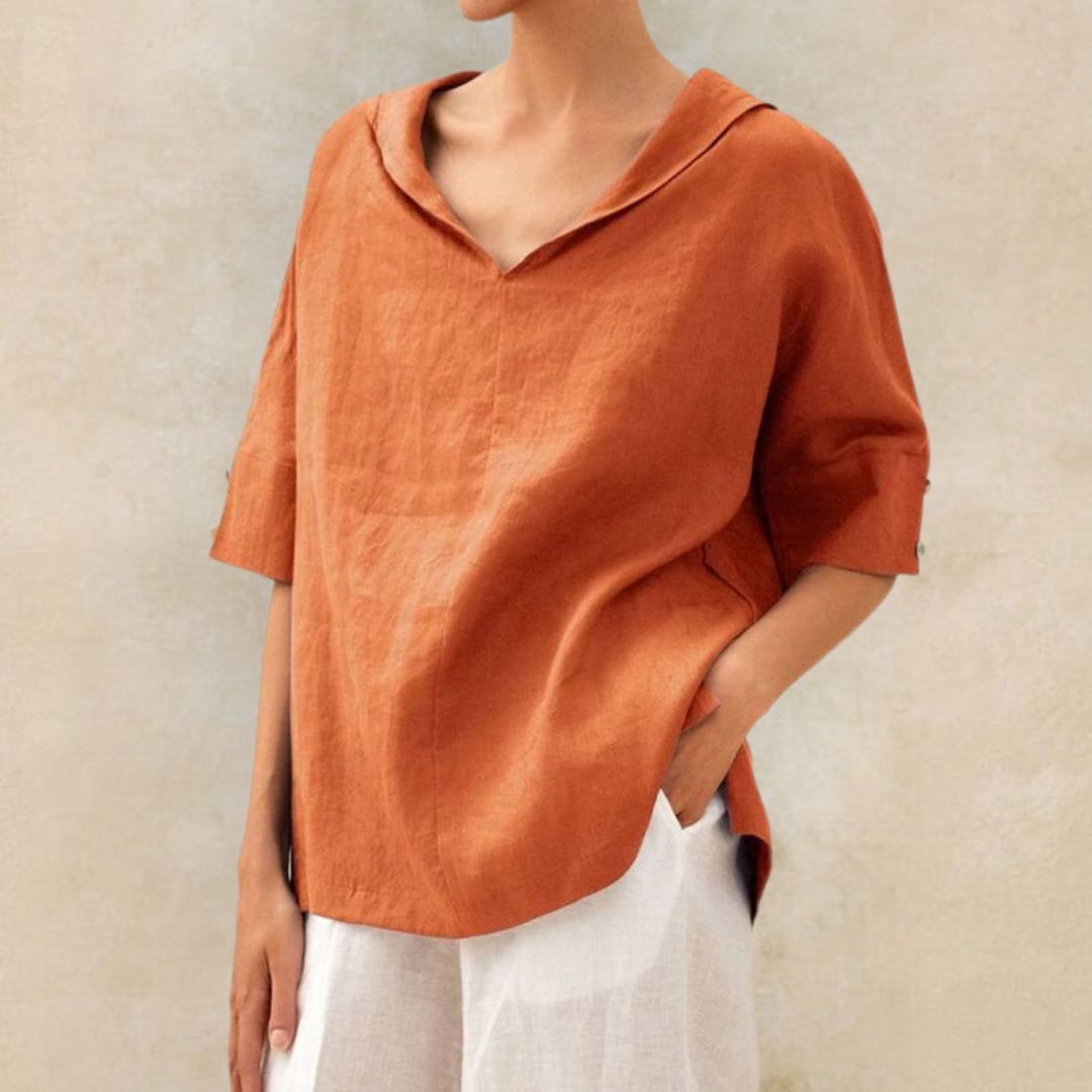 Løs Passform Casual Bluse for Damer