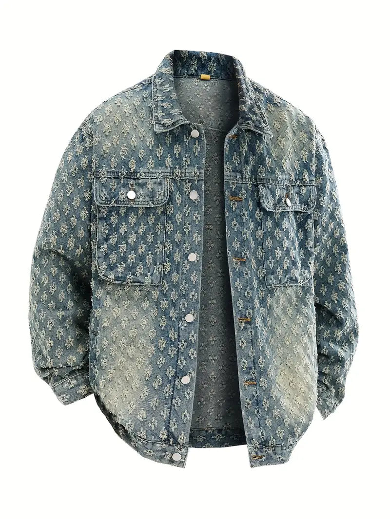 Lars | Stilig denimjakke for menn i blått