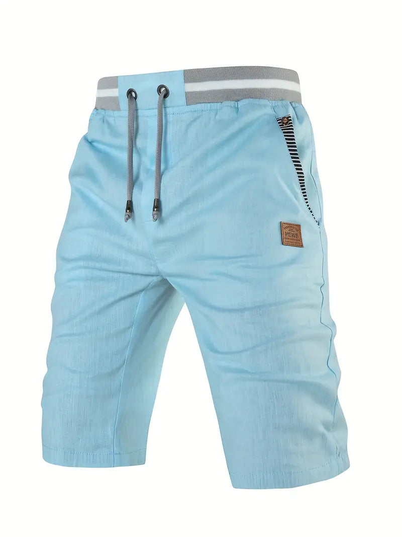 Bomull Lin Sommershorts for Menn