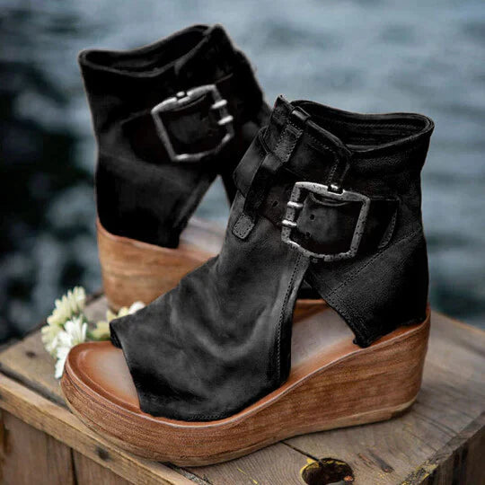 Boho kilehæl sandaler for damer