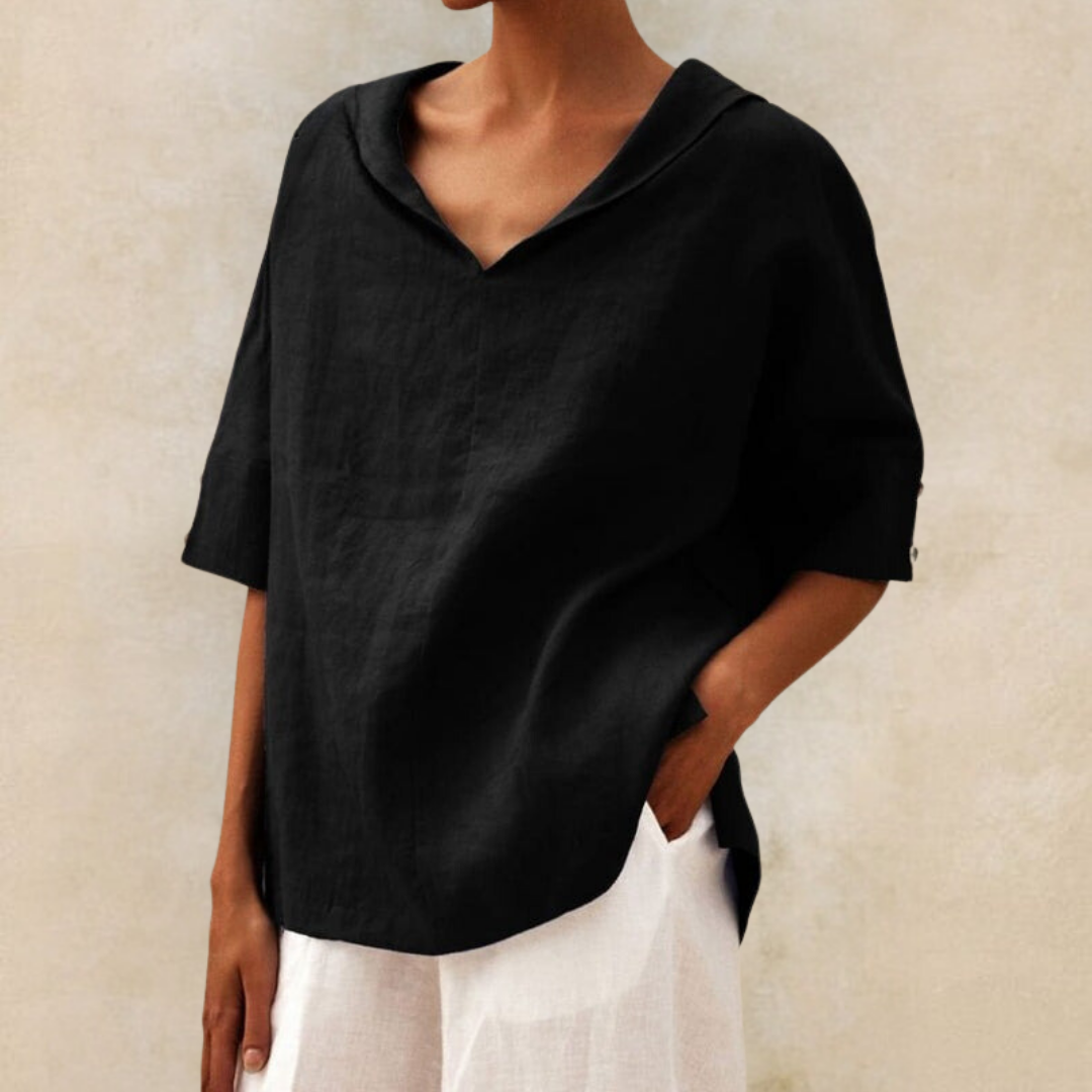 Løs Passform Casual Bluse for Damer