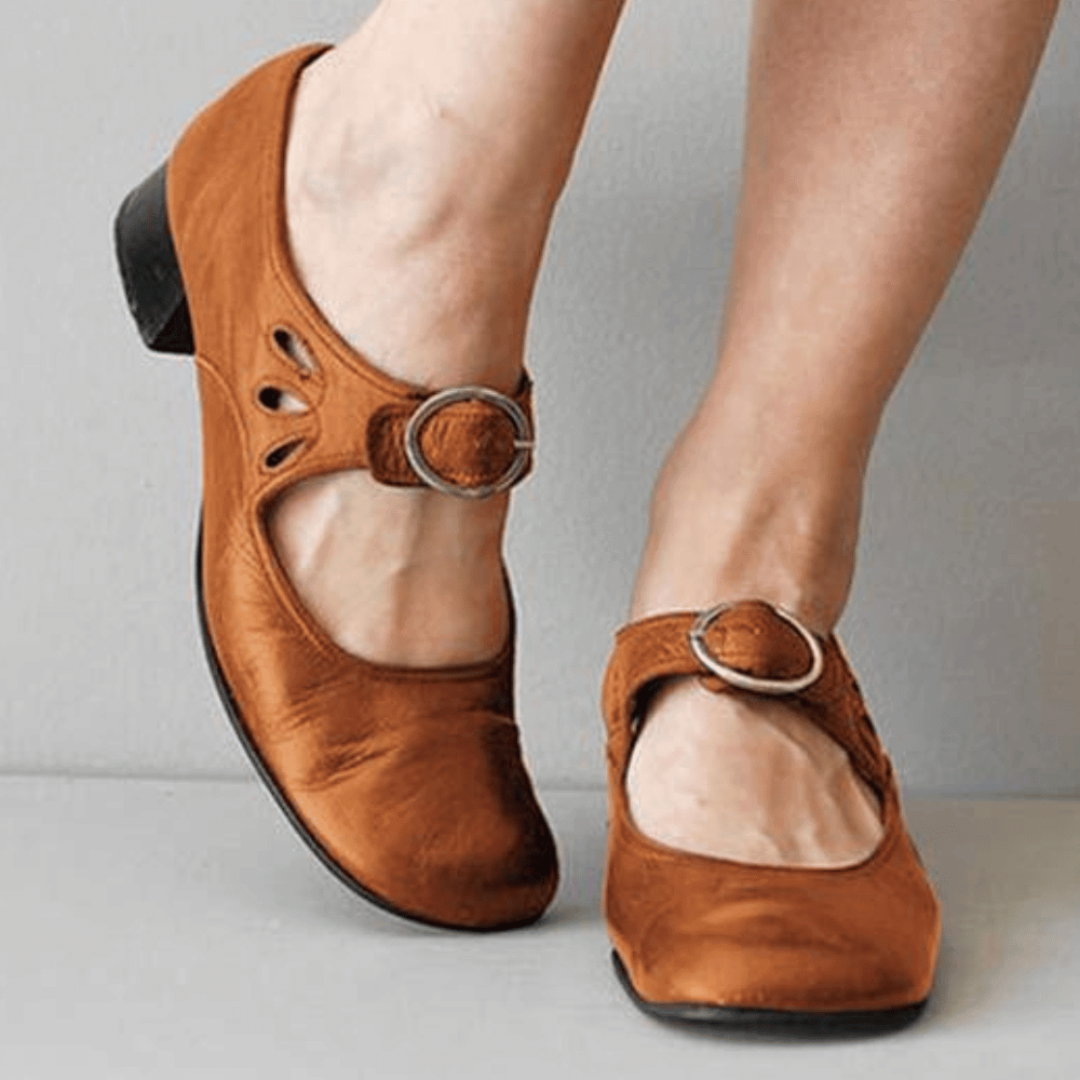 Dame Vintage Sandaler Lav Hæl