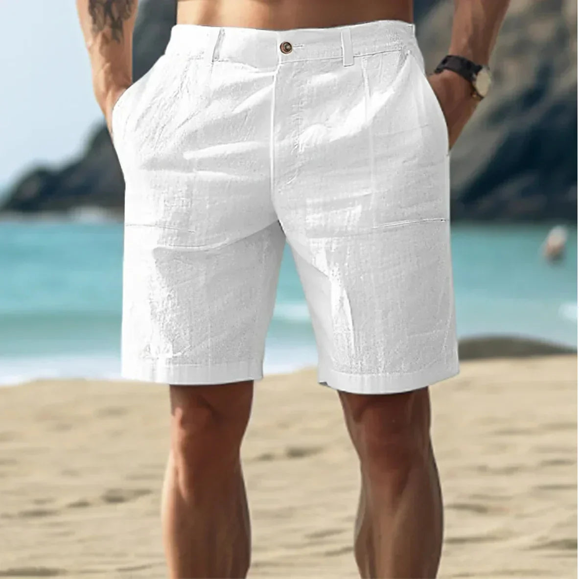 Herre Linshorts for Avslappende Sommerdager