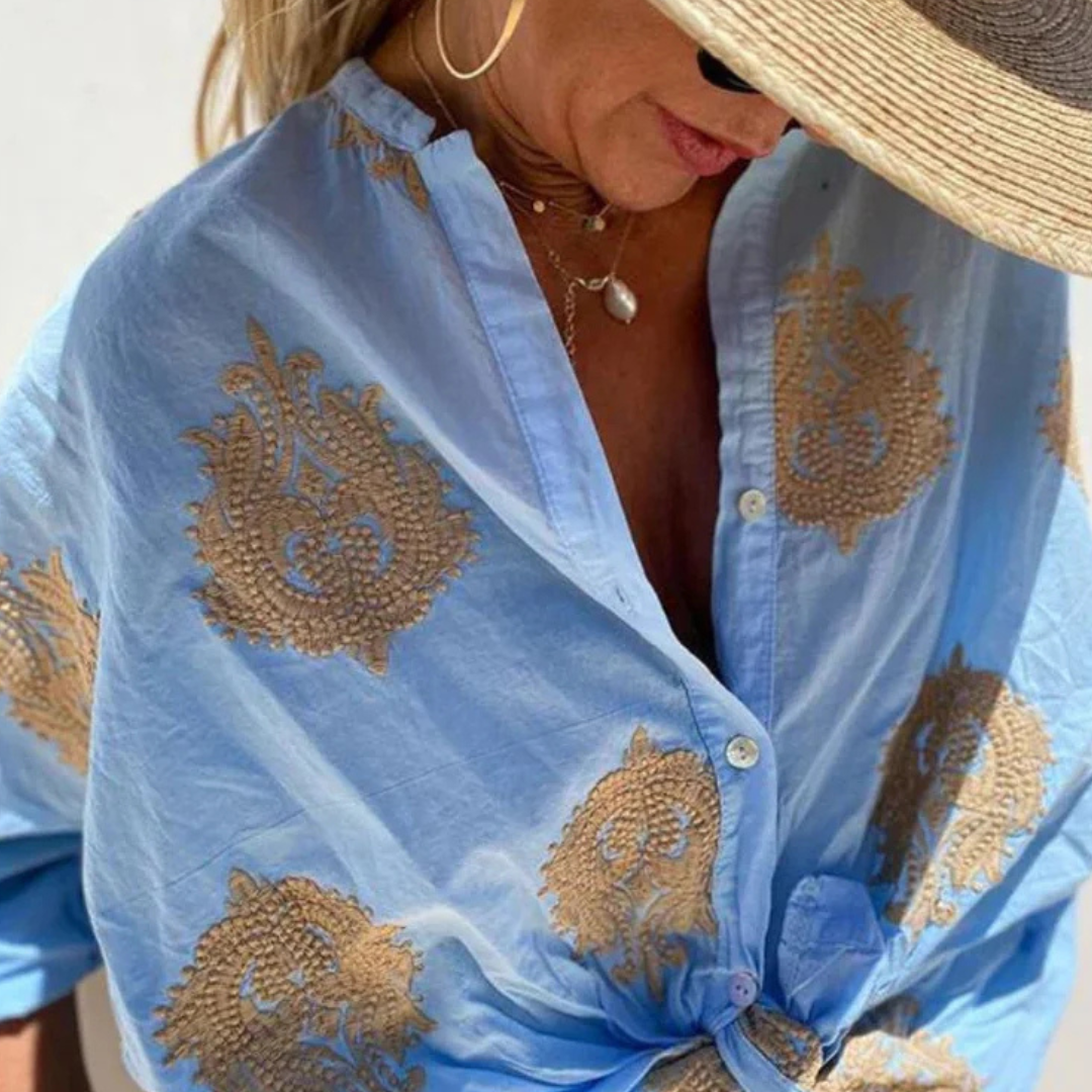 Alma | Luftig Damebluse i Stilig Design