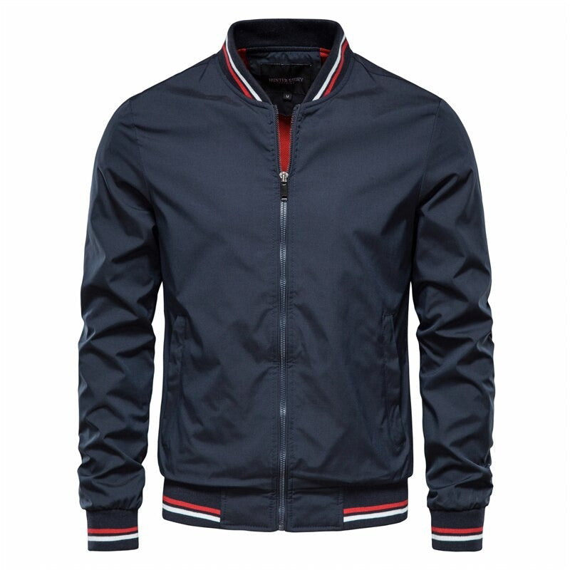 Moderne Herre Bomberjakke i Stilrent Design