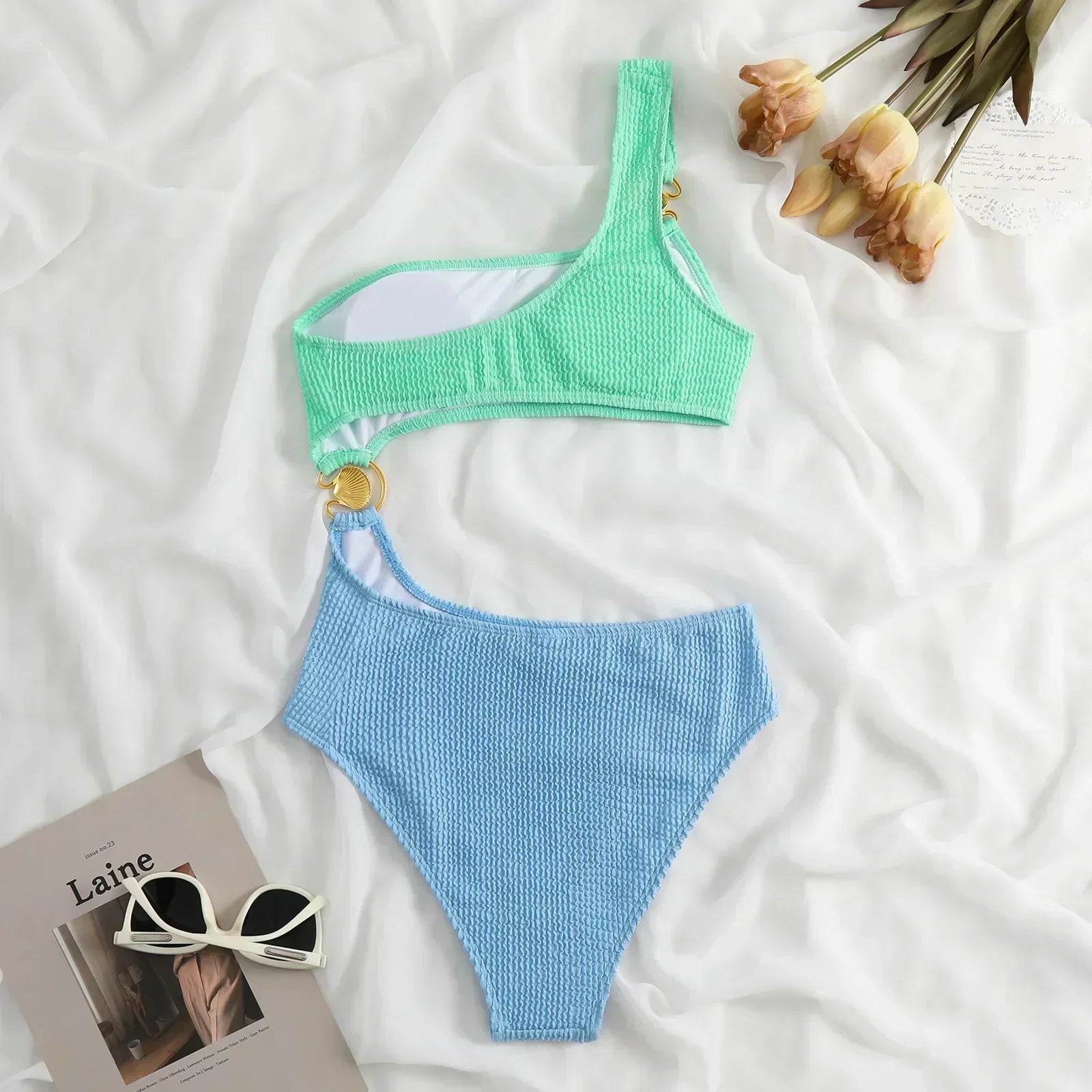 Alma | Høytlivet Strandchic Bikini Sett for Kvinner