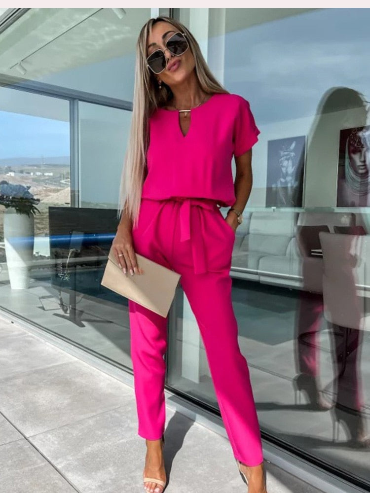 Lett Jumpsuit med Vide Ben for Dame