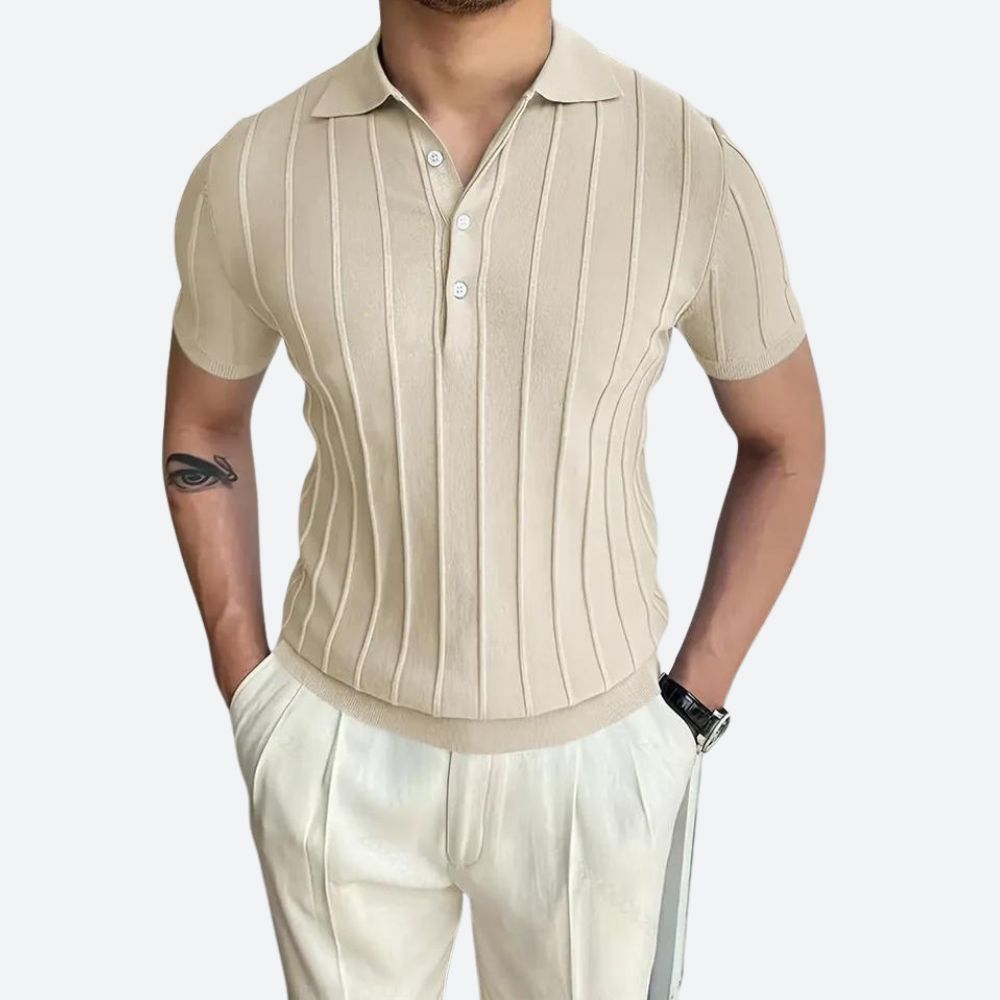 Victor | V-Hals Poloskjorte i Super Stretch