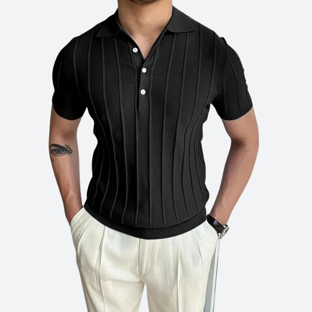Victor | V-Hals Poloskjorte i Super Stretch