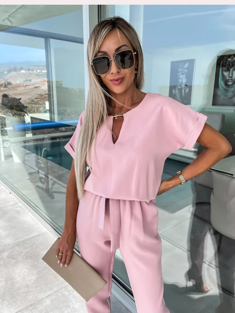 Lett Jumpsuit med Vide Ben for Dame