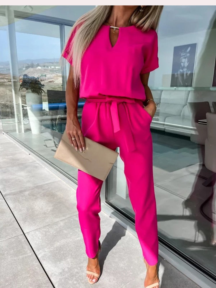 Lett Jumpsuit med Vide Ben for Dame