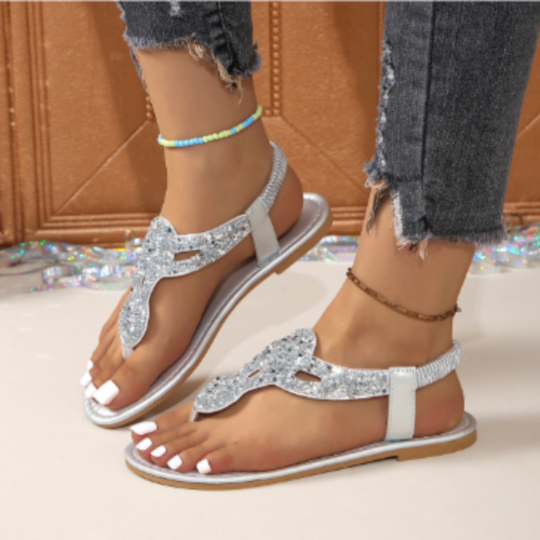 Ortopediske sandaler med krystaller