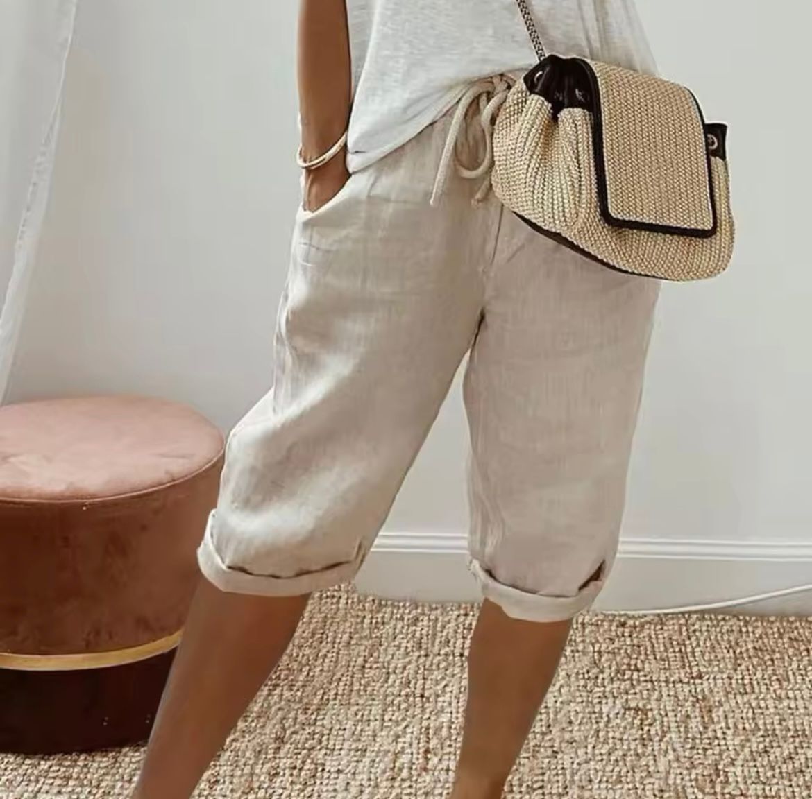 Dame Høytlivs Shorts i Kort Design