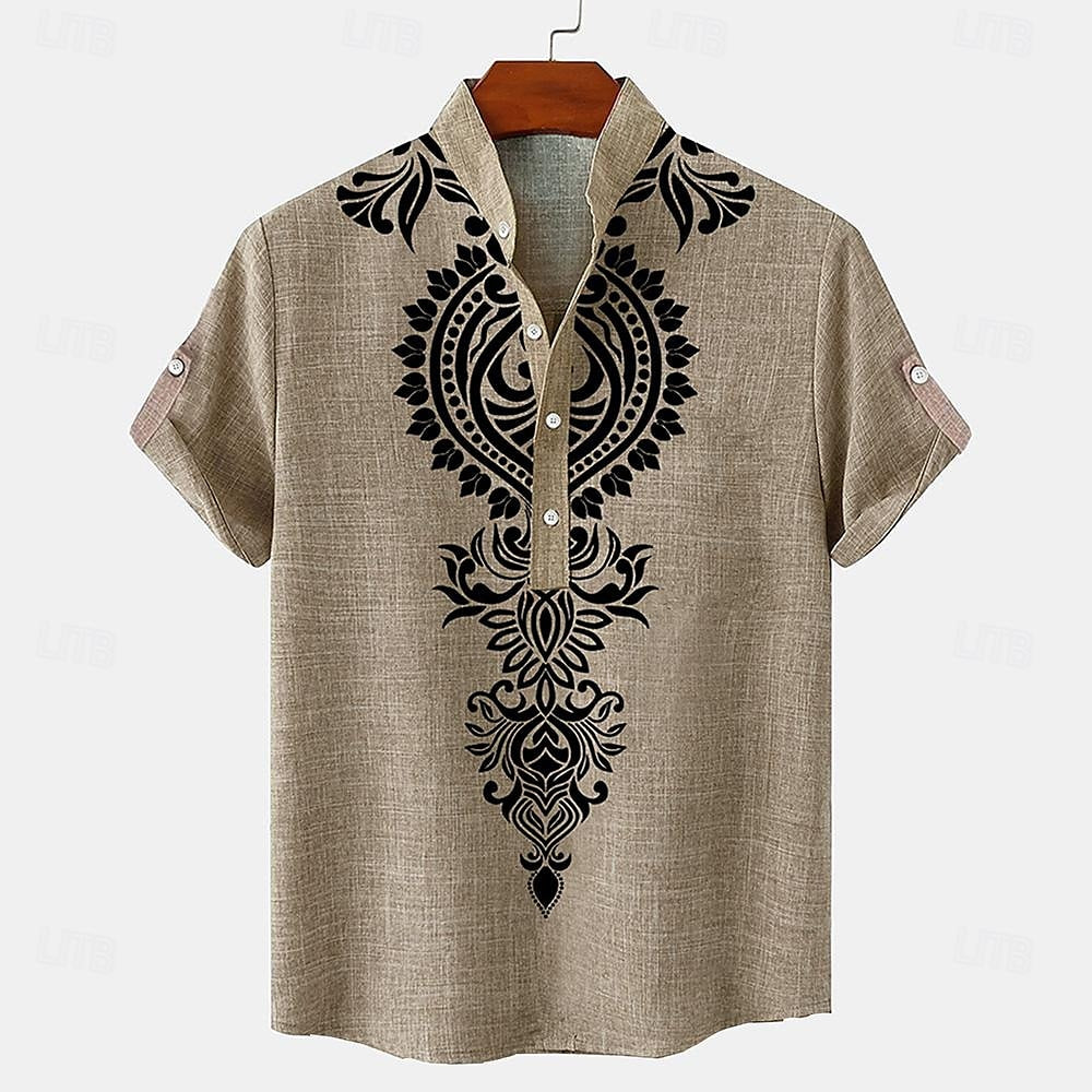 Oscar | Linen Henley Skjorte til Menn