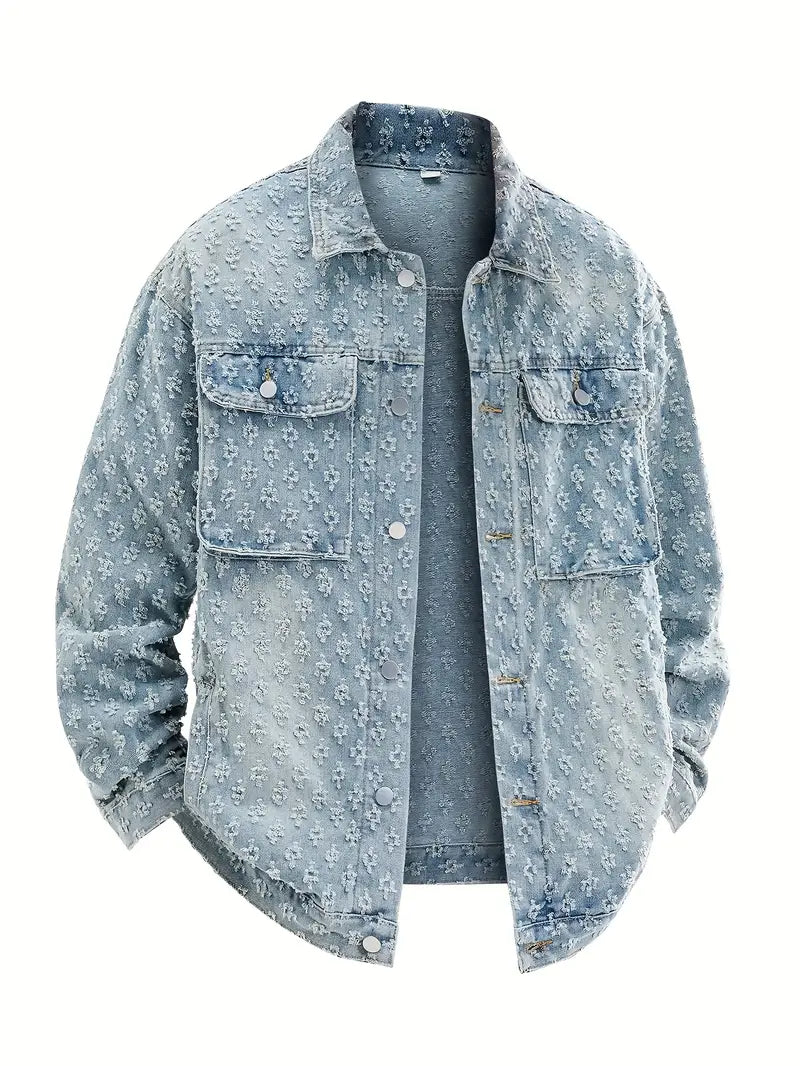 Lars | Stilig denimjakke for menn i blått