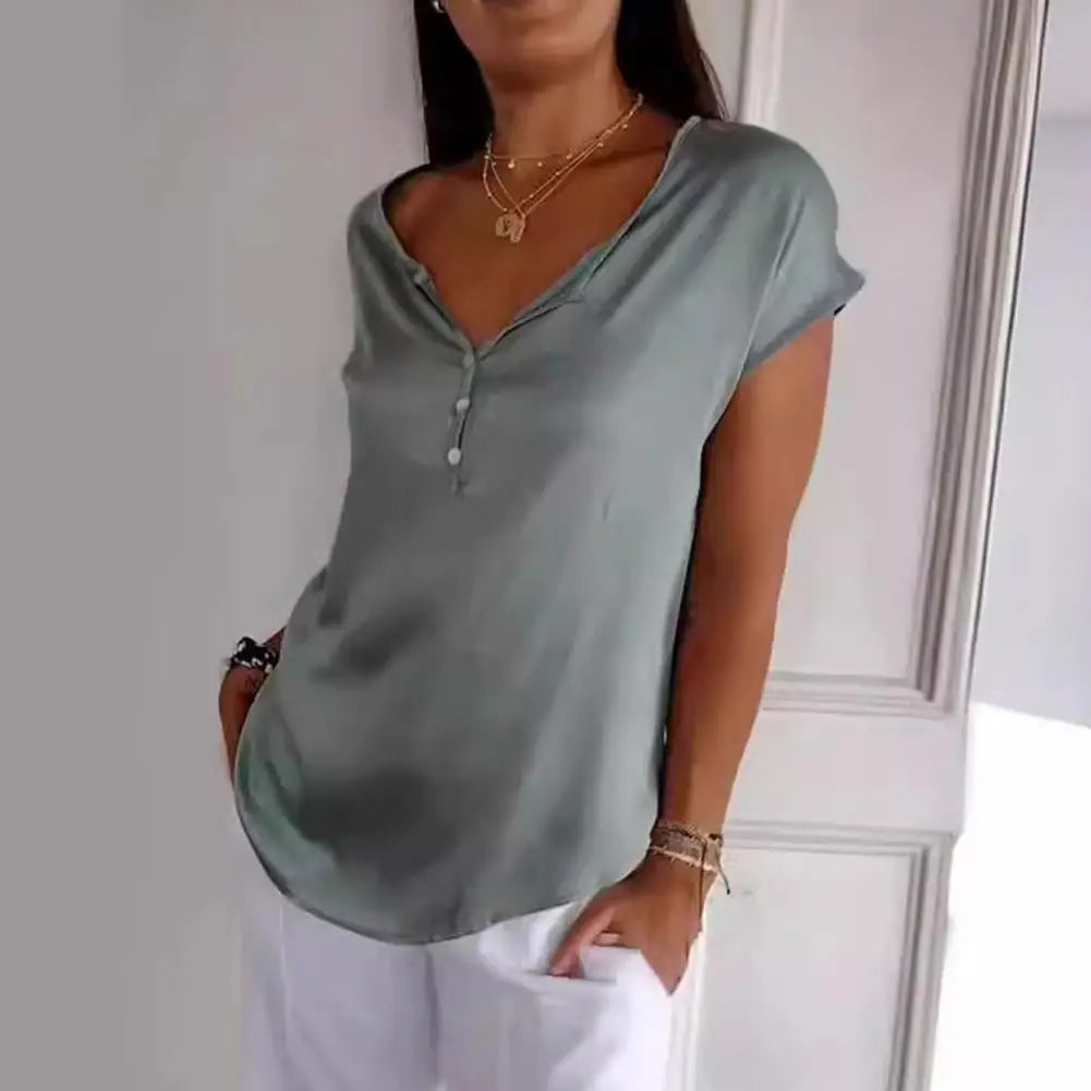 Elegant Damebluse med Lange Ermer