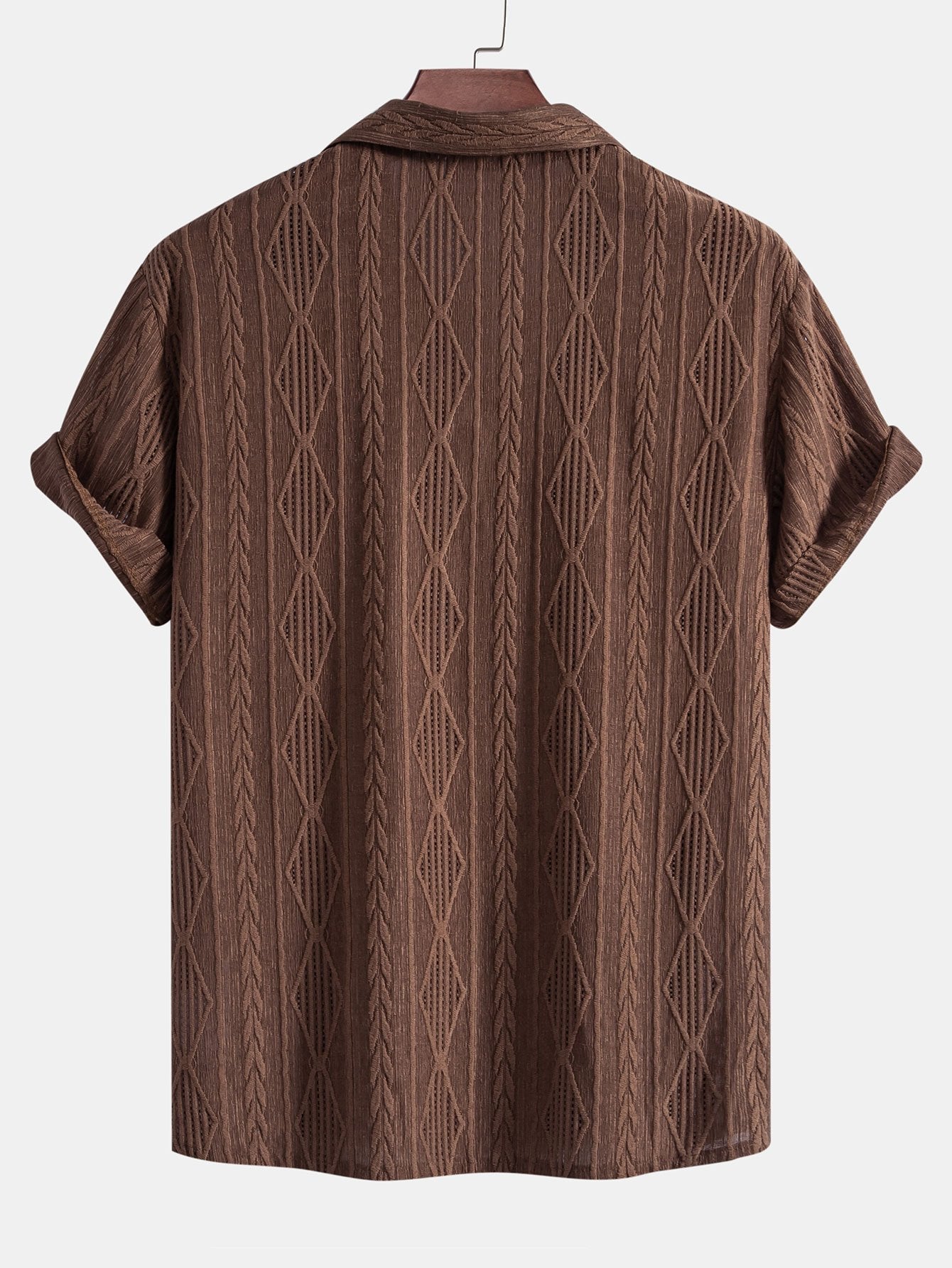 Mikkel | Uformell Jacquard Skjorte med Struktur
