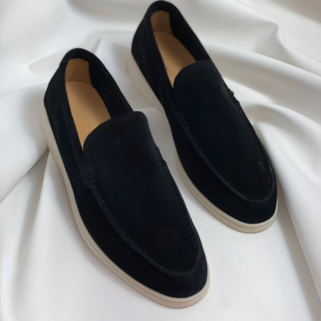 Victor | Elegante og Komfortable Semsket Skinn Loafers