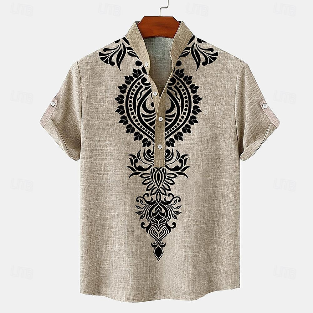 Oscar | Linen Henley Skjorte til Menn